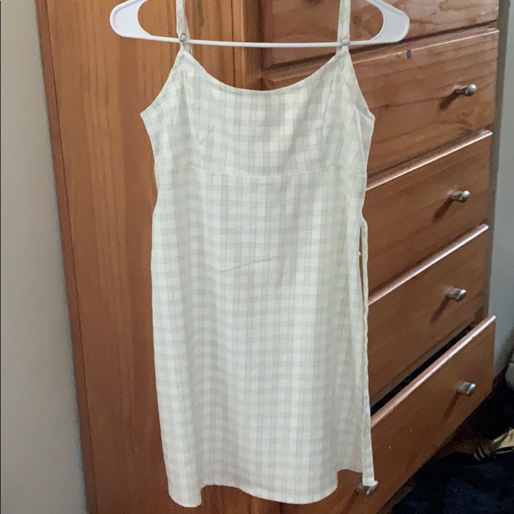 brandy Melville green plaid colleen dress